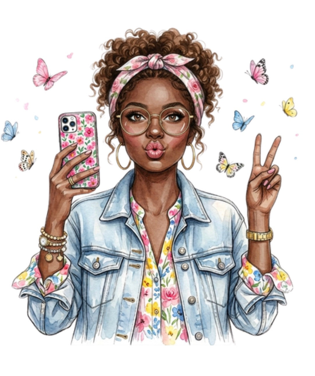 Floral Chic Digital Illustration