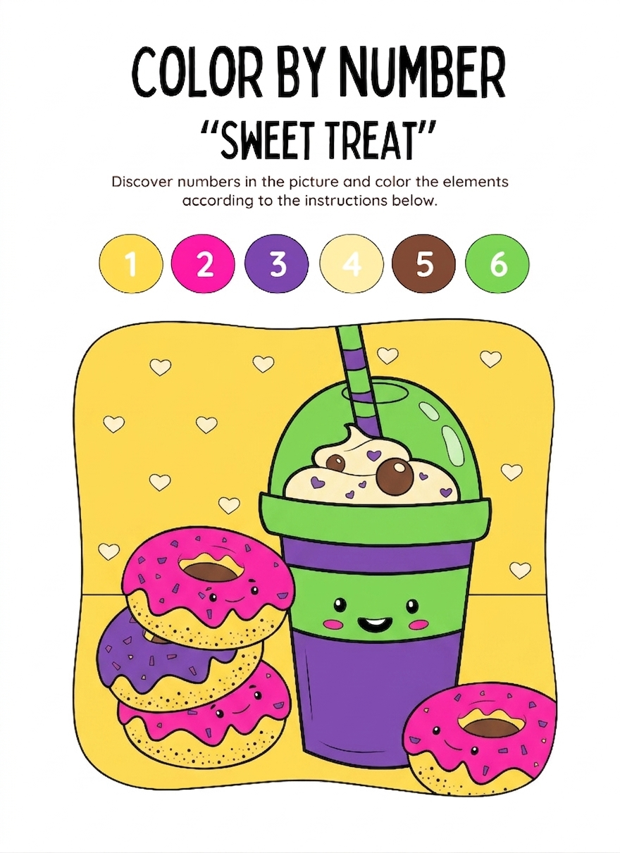 Color by Number “Sweet Treat”
